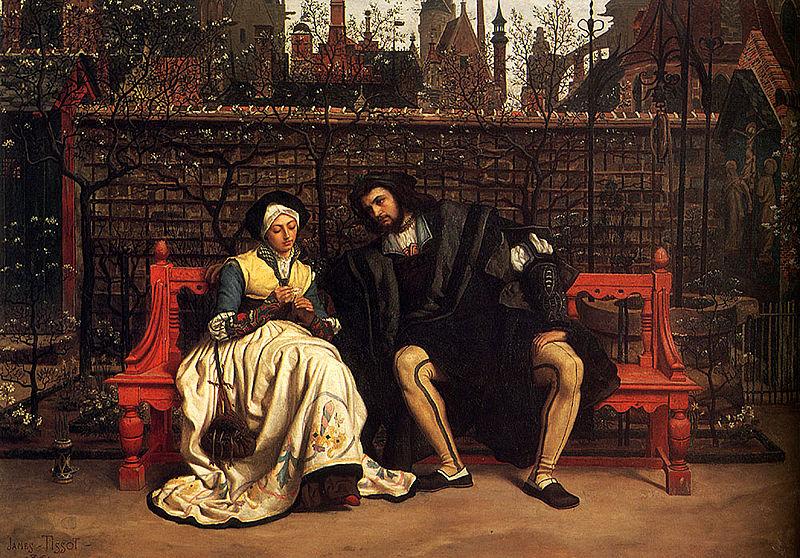 James Joseph Jacques Tissot Faust and Marguerite in the Garden oil painting image